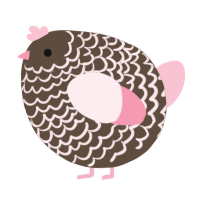 A bark and rose chicken with a lace pattern