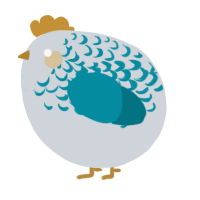 A mist and sea chicken with a half-lace pattern
