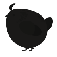 A sable and black chicken with a neck-speckle pattern