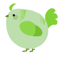 A gluppy and grass chicken with a neck-band pattern