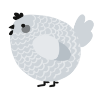 A mist chicken with a lace pattern