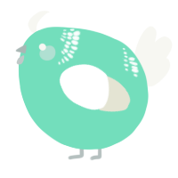 A mint and white chicken with a neck-band pattern