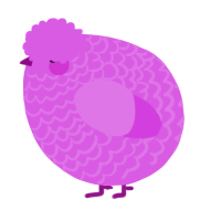 A orchid chicken with a lace pattern