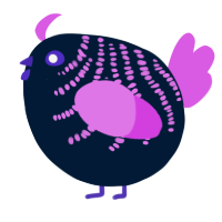 A tumblr and orchid chicken with a half-bar pattern