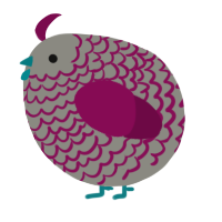 A ash and wine chicken with a lace pattern