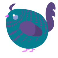 A sea and overcast chicken with a bar pattern