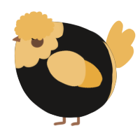 A sable and honey chicken with a head pattern