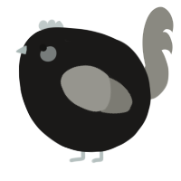 A sable and ash chicken