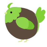 A bark and grass chicken with a head pattern