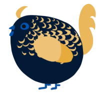 A tumblr and honey chicken with a half-lace pattern