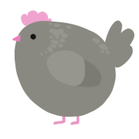 A ash chicken with a neck-speckle pattern