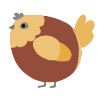 A russet and honey chicken with a head pattern