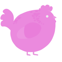 A leaf chicken with a neck-speckle pattern