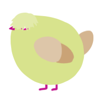 A lemon and beige chicken