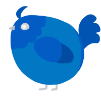 A sapphire and ultramarine chicken with a head pattern