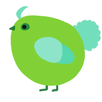 A grass and mint chicken