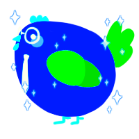 A ultramarine and leaf chicken