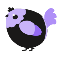 A sable and lilac chicken with a head pattern
