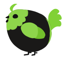 A sable and grass chicken with a head pattern