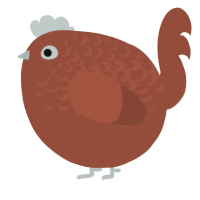 A russet chicken with a half-lace pattern