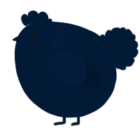 A tumblr chicken with a neck-speckle pattern