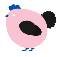 A rose and sable chicken