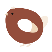 A russet and cream chicken
