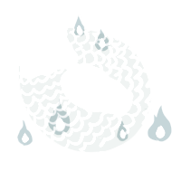 A mint and rose chicken with a lace pattern