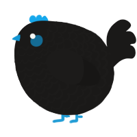 A sable chicken with a lace pattern