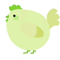 A apple and lemon chicken with a neck-band pattern