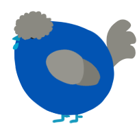 A ultramarine and ash chicken