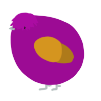 A plum and ochre chicken