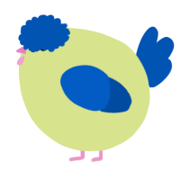 A lemon and ultramarine chicken