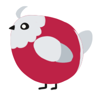 A crimson and mist chicken with a head pattern