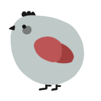 A silver and red chicken