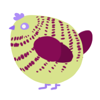 A lemon and wine chicken with a bar pattern