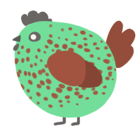 A spring and russet chicken with a speckle pattern