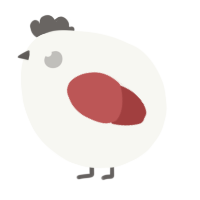 A white and red chicken