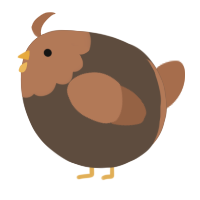 A bark and brown chicken with a head pattern