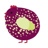 A wine and lemon chicken with a speckle pattern