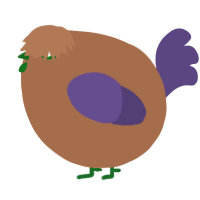 A brown and overcast chicken