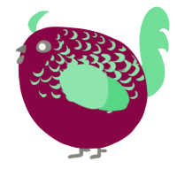 A maroon and spring chicken with a half-lace pattern