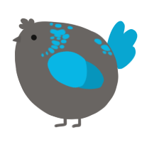 A grey and cerulean chicken with a neck-speckle pattern