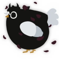 A black and mist chicken