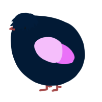 A tumblr and lavender chicken