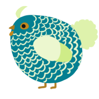 A sea and apple chicken with a lace pattern