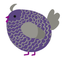 A overcast and ash chicken with a lace pattern