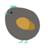A grey and gold chicken
