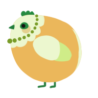 A honey and apple chicken with a head pattern