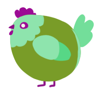 A chartreuse and spring chicken with a head pattern